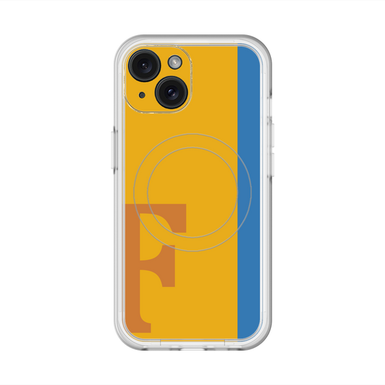 スリムプロテクションプレミアムケース with MagSafe［ オリジナル - initial color line - F orange ］