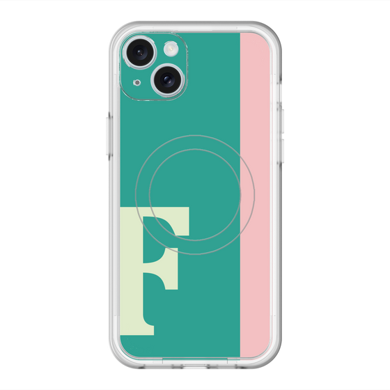 スリムプロテクションプレミアムケース with MagSafe［ オリジナル - initial color line - F green ］