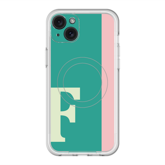 スリムプロテクションプレミアムケース with MagSafe［ オリジナル - initial color line - F green ］