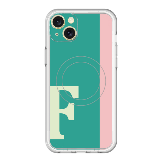 スリムプロテクションプレミアムケース with MagSafe［ オリジナル - initial color line - F green ］