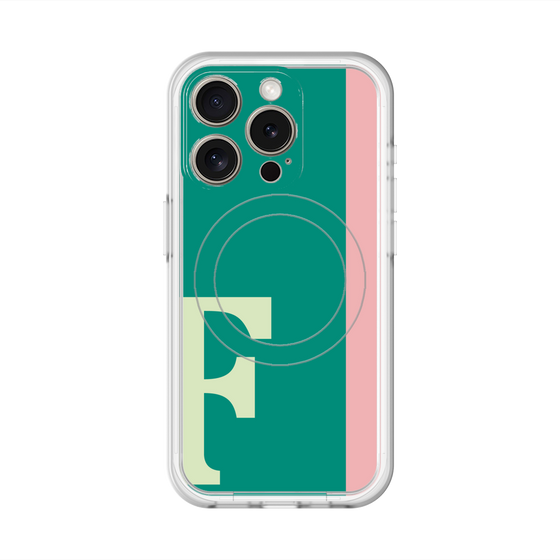 スリムプロテクションプレミアムケース with MagSafe［ オリジナル - initial color line - F green ］