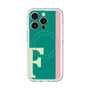 スリムプロテクションプレミアムケース with MagSafe［ オリジナル - initial color line - F green ］