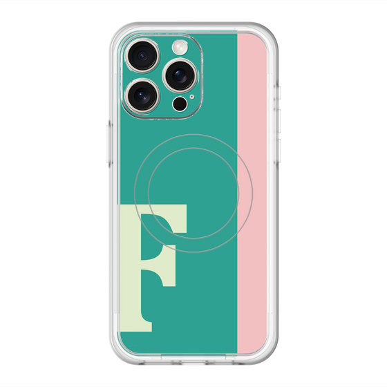 スリムプロテクションプレミアムケース with MagSafe［ オリジナル - initial color line - F green ］