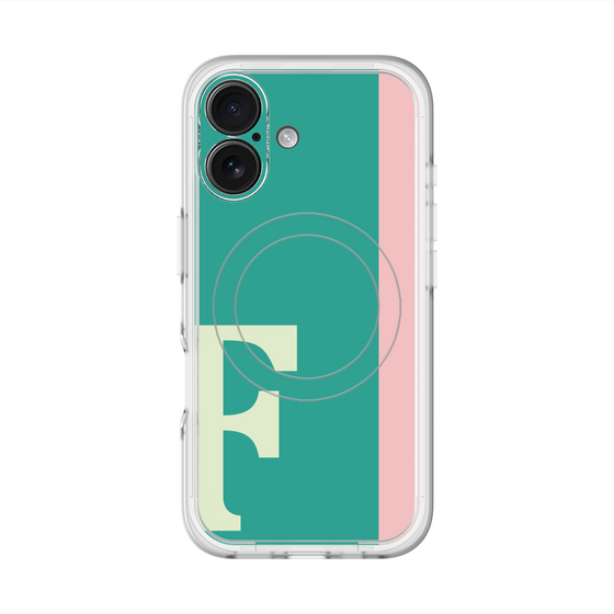 スリムプロテクションプレミアムケース with MagSafe［ オリジナル - initial color line - F green ］