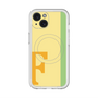 スリムプロテクションプレミアムケース with MagSafe［ オリジナル - initial color line - F yellow ］