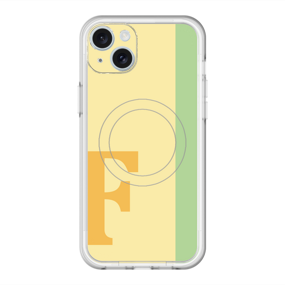 スリムプロテクションプレミアムケース with MagSafe［ オリジナル - initial color line - F yellow ］