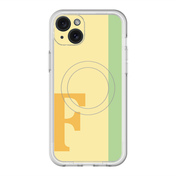 スリムプロテクションプレミアムケース with MagSafe［ オリジナル - initial color line - F yellow ］
