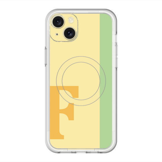 スリムプロテクションプレミアムケース with MagSafe［ オリジナル - initial color line - F yellow ］