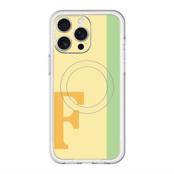 スリムプロテクションプレミアムケース with MagSafe［ オリジナル - initial color line - F yellow ］