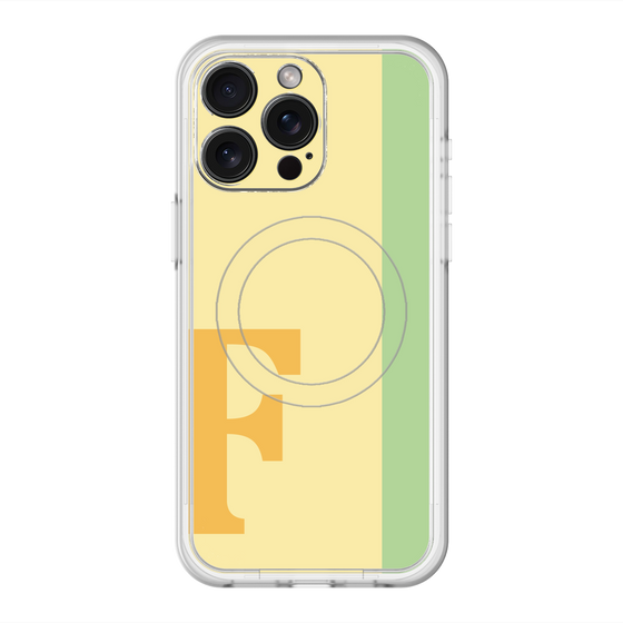 スリムプロテクションプレミアムケース with MagSafe［ オリジナル - initial color line - F yellow ］