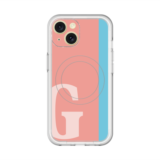 スリムプロテクションプレミアムケース with MagSafe［ オリジナル - initial color line - G pink ］