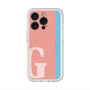 スリムプロテクションプレミアムケース with MagSafe［ オリジナル - initial color line - G pink ］