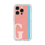 スリムプロテクションプレミアムケース with MagSafe［ オリジナル - initial color line - G pink ］