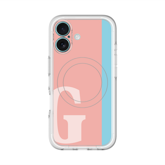 スリムプロテクションプレミアムケース with MagSafe［ オリジナル - initial color line - G pink ］
