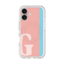 スリムプロテクションプレミアムケース with MagSafe［ オリジナル - initial color line - G pink ］
