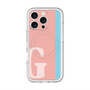 スリムプロテクションプレミアムケース with MagSafe［ オリジナル - initial color line - G pink ］