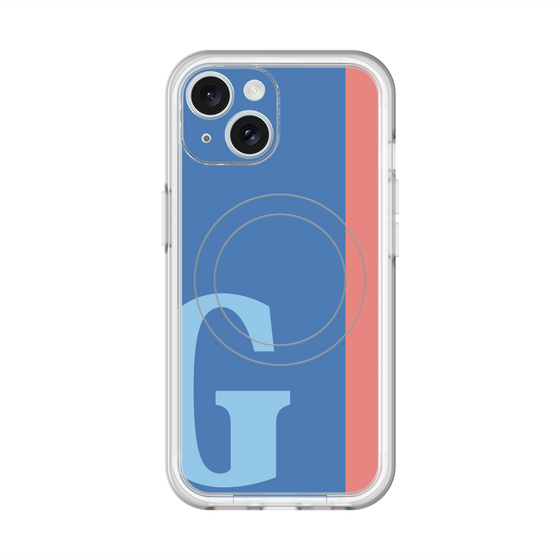 スリムプロテクションプレミアムケース with MagSafe［ オリジナル - initial color line - G blue ］