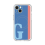 スリムプロテクションプレミアムケース with MagSafe［ オリジナル - initial color line - G blue ］