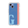 スリムプロテクションプレミアムケース with MagSafe［ オリジナル - initial color line - G blue ］