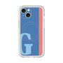 スリムプロテクションプレミアムケース with MagSafe［ オリジナル - initial color line - G blue ］