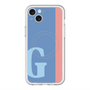 スリムプロテクションプレミアムケース with MagSafe［ オリジナル - initial color line - G blue ］
