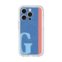 スリムプロテクションプレミアムケース with MagSafe［ オリジナル - initial color line - G blue ］
