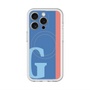 スリムプロテクションプレミアムケース with MagSafe［ オリジナル - initial color line - G blue ］