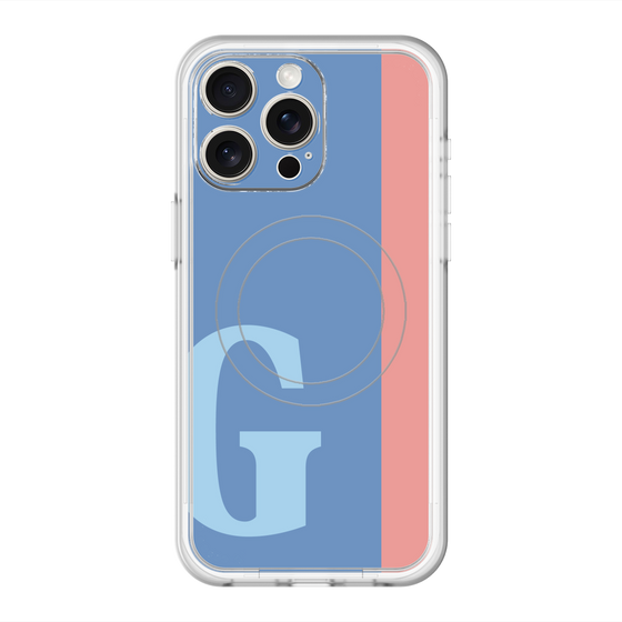 スリムプロテクションプレミアムケース with MagSafe［ オリジナル - initial color line - G blue ］
