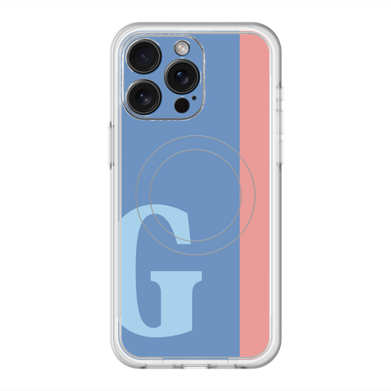 スリムプロテクションプレミアムケース with MagSafe［ オリジナル - initial color line - G blue ］