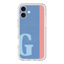 スリムプロテクションプレミアムケース with MagSafe［ オリジナル - initial color line - G blue ］