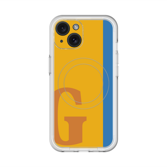 スリムプロテクションプレミアムケース with MagSafe［ オリジナル - initial color line - G orange ］