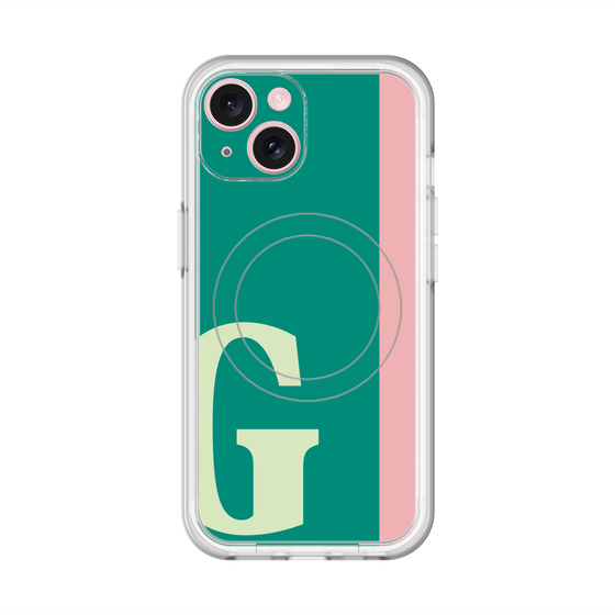 スリムプロテクションプレミアムケース with MagSafe［ オリジナル - initial color line - G green ］