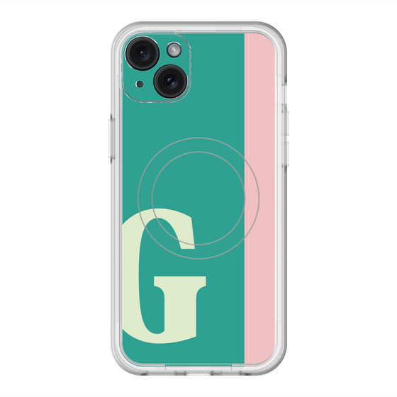 スリムプロテクションプレミアムケース with MagSafe［ オリジナル - initial color line - G green ］