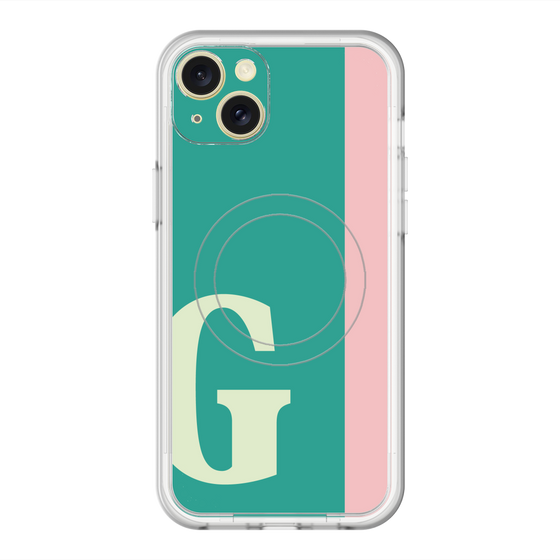 スリムプロテクションプレミアムケース with MagSafe［ オリジナル - initial color line - G green ］