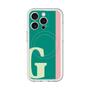 スリムプロテクションプレミアムケース with MagSafe［ オリジナル - initial color line - G green ］