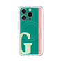 スリムプロテクションプレミアムケース with MagSafe［ オリジナル - initial color line - G green ］