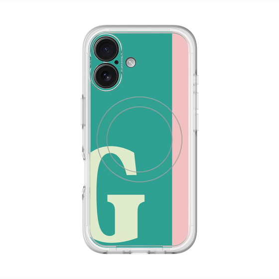 スリムプロテクションプレミアムケース with MagSafe［ オリジナル - initial color line - G green ］
