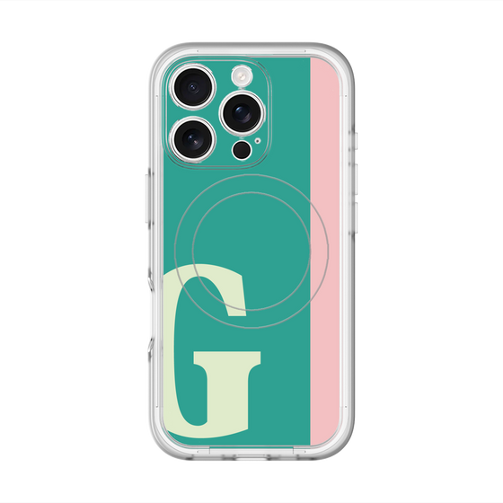 スリムプロテクションプレミアムケース with MagSafe［ オリジナル - initial color line - G green ］