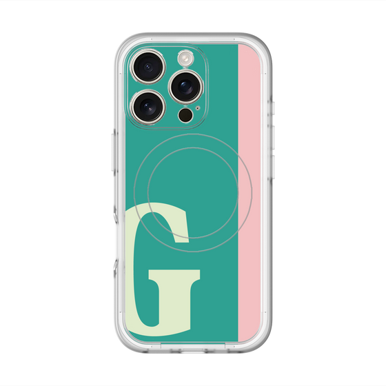 スリムプロテクションプレミアムケース with MagSafe［ オリジナル - initial color line - G green ］