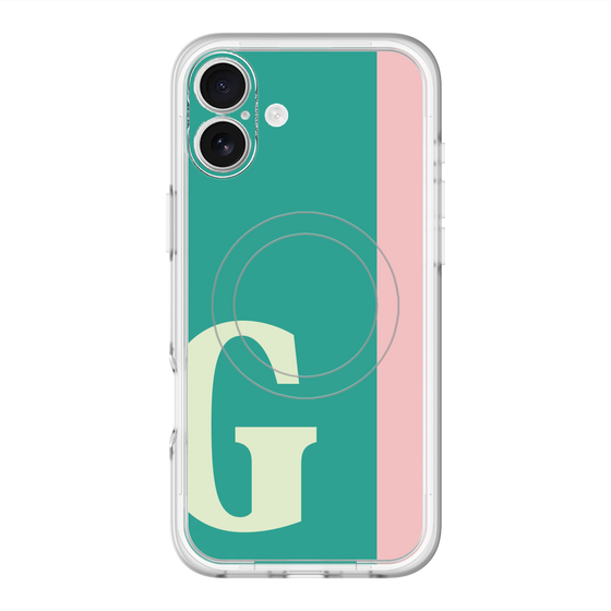 スリムプロテクションプレミアムケース with MagSafe［ オリジナル - initial color line - G green ］