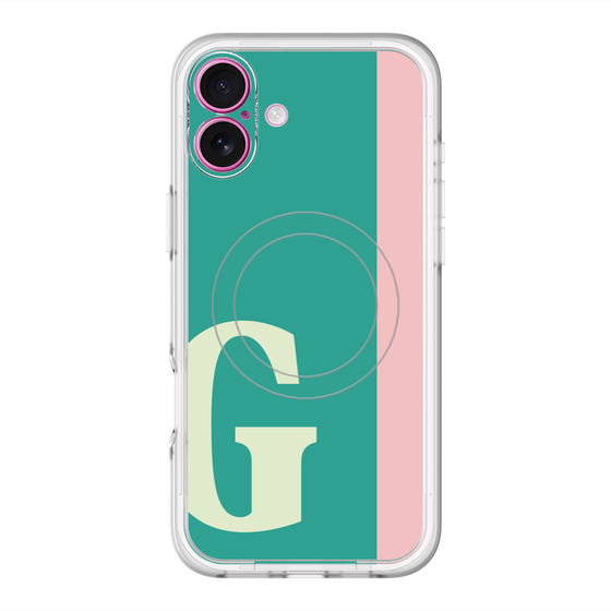 スリムプロテクションプレミアムケース with MagSafe［ オリジナル - initial color line - G green ］