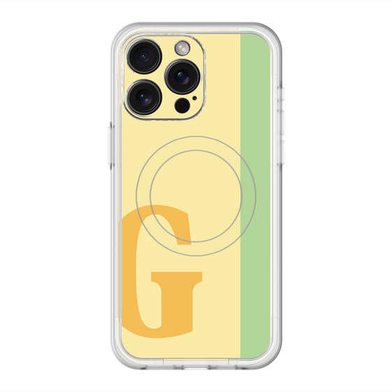 スリムプロテクションプレミアムケース with MagSafe［ オリジナル - initial color line - G yellow ］