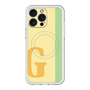 スリムプロテクションプレミアムケース with MagSafe［ オリジナル - initial color line - G yellow ］