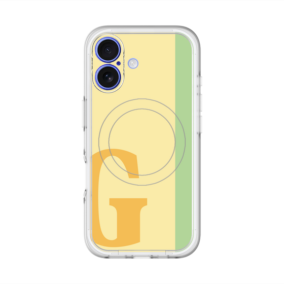 スリムプロテクションプレミアムケース with MagSafe［ オリジナル - initial color line - G yellow ］