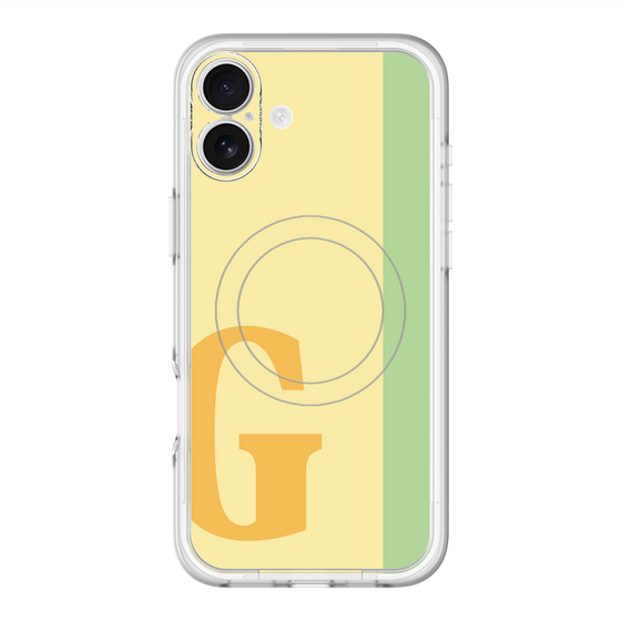 スリムプロテクションプレミアムケース with MagSafe［ オリジナル - initial color line - G yellow ］
