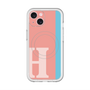 スリムプロテクションプレミアムケース with MagSafe［ オリジナル - initial color line - H pink ］