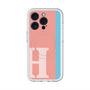 スリムプロテクションプレミアムケース with MagSafe［ オリジナル - initial color line - H pink ］