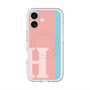 スリムプロテクションプレミアムケース with MagSafe［ オリジナル - initial color line - H pink ］