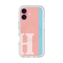 スリムプロテクションプレミアムケース with MagSafe［ オリジナル - initial color line - H pink ］