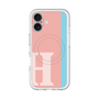 スリムプロテクションプレミアムケース with MagSafe［ オリジナル - initial color line - H pink ］